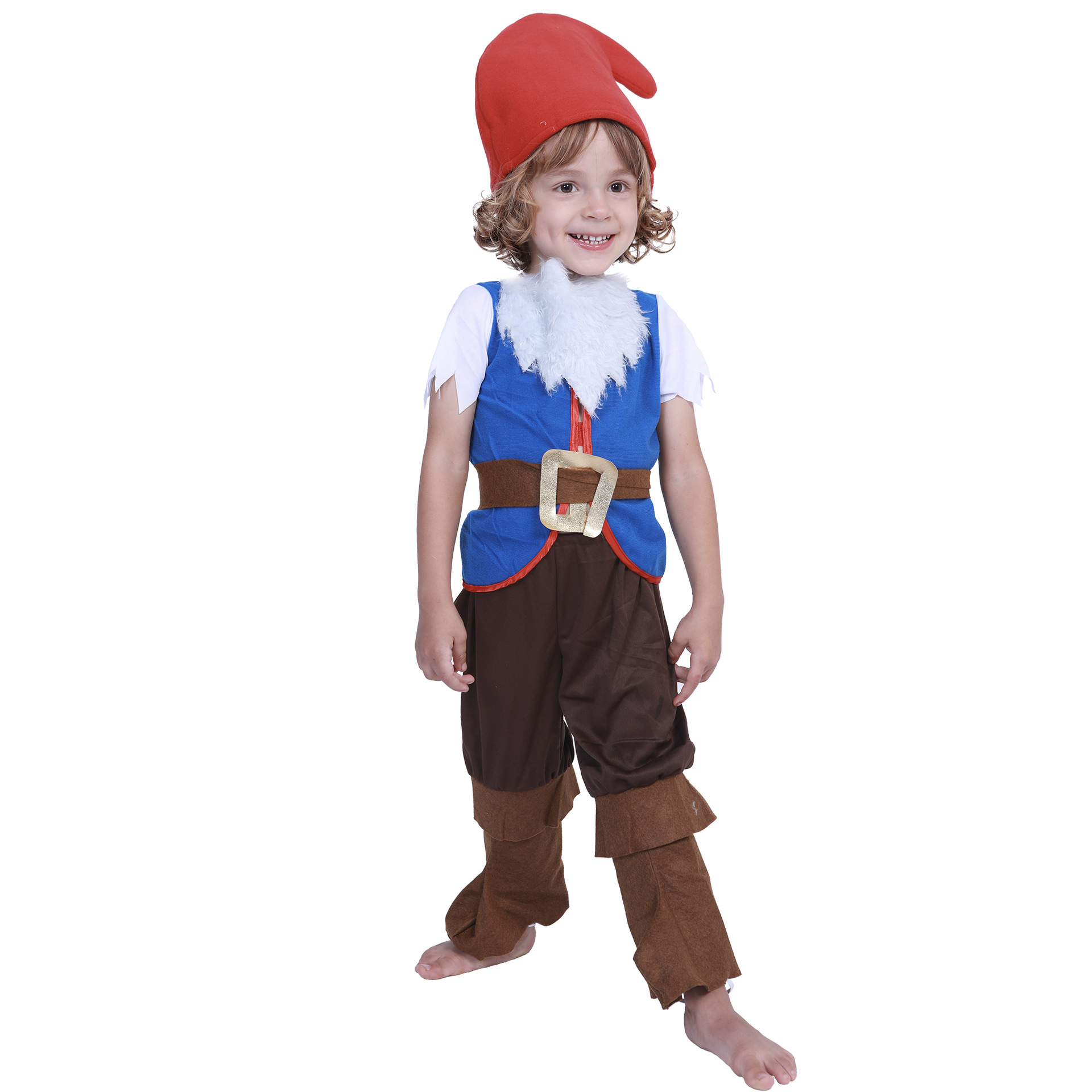 Disfraz de Duende: un atuendo encantador para eventos festivos, con sombrero puntiagudo y detalles coloridos para añadir magia y diversión.