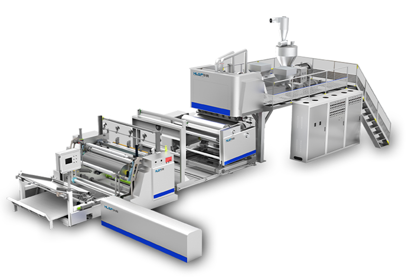 3 Layers ABC Full Automatic 1500 mm LLDPE Cast Jumbo Roll Stretch Film Machine for hand-packing - Hualiang (HLGP) Machinery