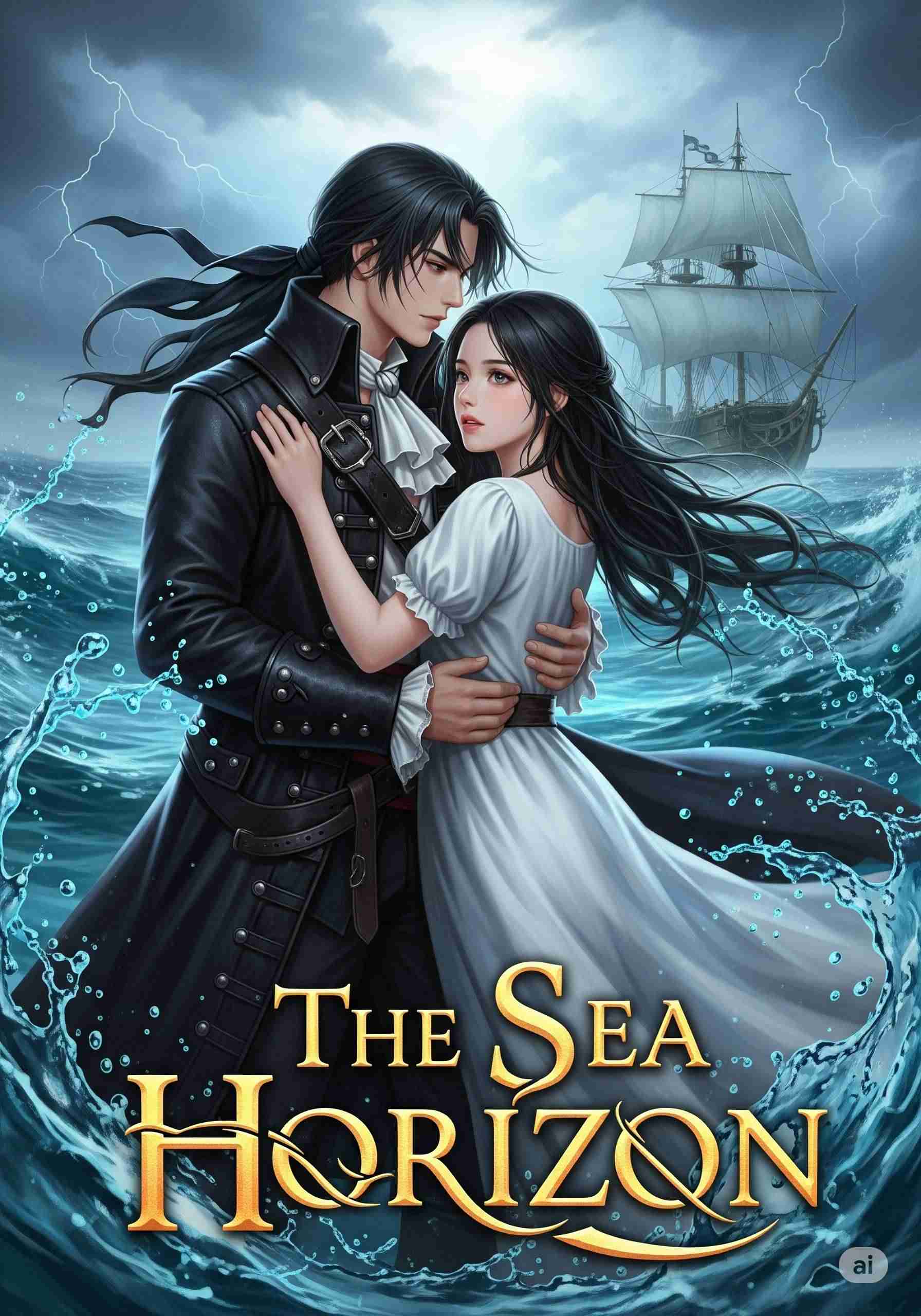 The sea horizon